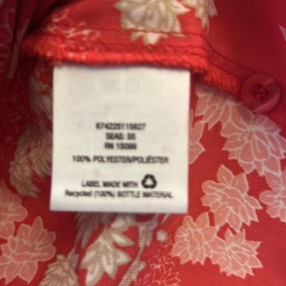 EUC Laura Scott  long roll tab sleeve top large petite - Picture 3 of 5